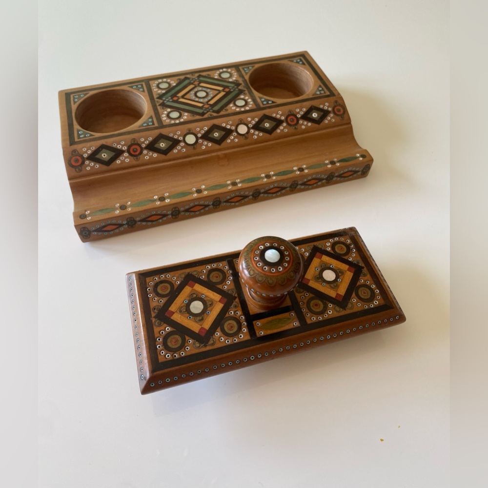 Antique Ukranian Desk Set
